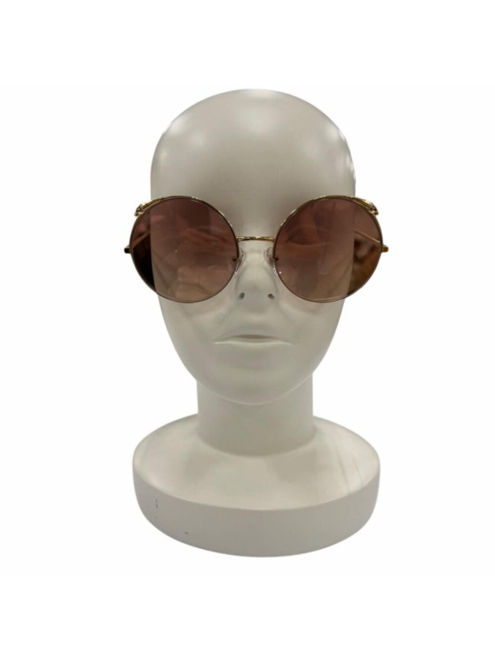 Cartier Panthere Round Half Rim Sunglasses Gold 60 20 Demo Lens Eyewear - Picture 3 of 12